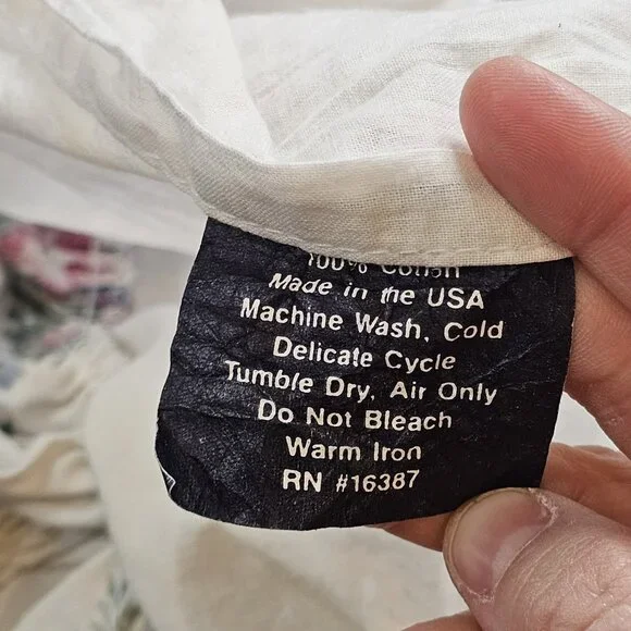 RALPH LAUREN ELAINE VALERIA BEDSKIRT Full Size COTTON 13" DROP Floral USA Made - Picture 8 of 10